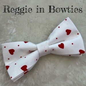 Pet Bowtie with Red Hearts & Polkadots